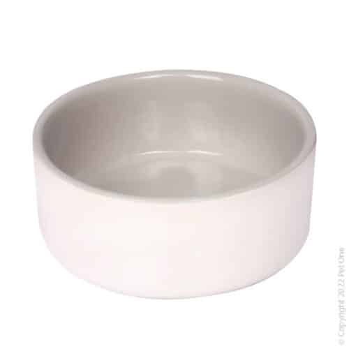 PET ONE CERAMIC PET BOWL GREY AND WHITE 1300ML 19.5CM