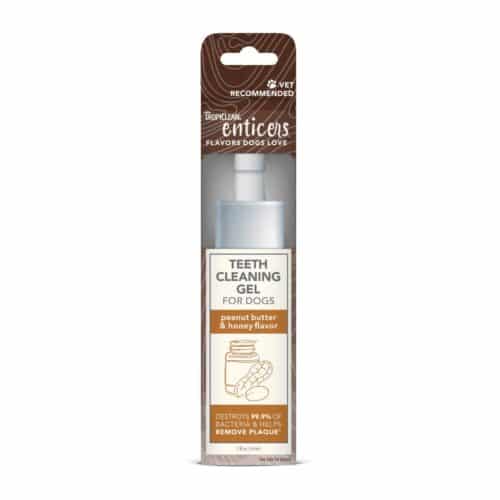 TROPICLEAN ENTICERS TEETH CLEANING GEL PEANUT BUTTER AND HONEY FLAVOUR 59ML