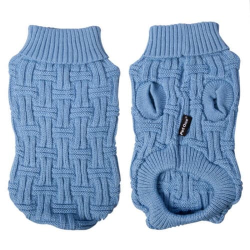 PET ONE DOG COAT KOMFY KNIT ICELANDIC BLUE 30CM