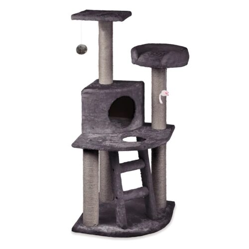 KAZOO CAT CORNER 3 LEVEL PLAYGROUND CHARCOAL