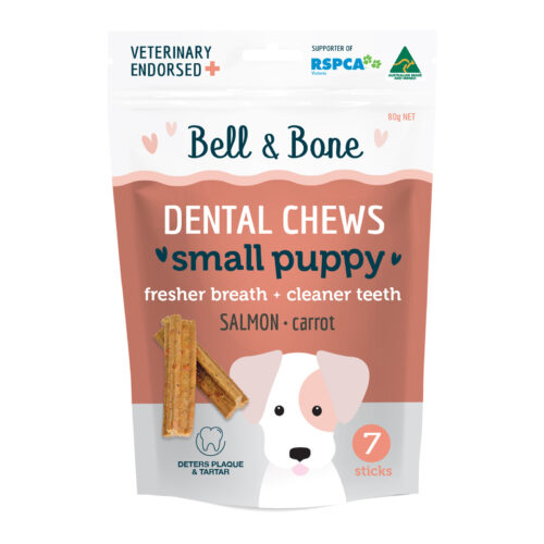 BELL & BONE SMALL PUPPY DENTAL STICKS SALMON & CARROT