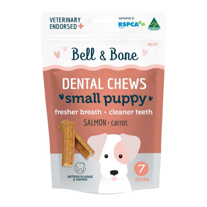 BELL & BONE SMALL PUPPY DENTAL STICKS SALMON & CARROT