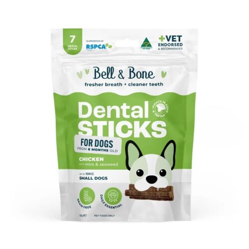 BELL & BONE DENTAL STICKS SMALL DOGS CHICKEN,MINT, SEAWEED 7PK