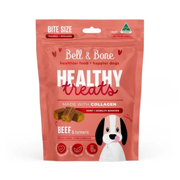 BELL & BONE BEEF, COLLAGEN & TUMERIC JOINT BOOSTER BITES 130G