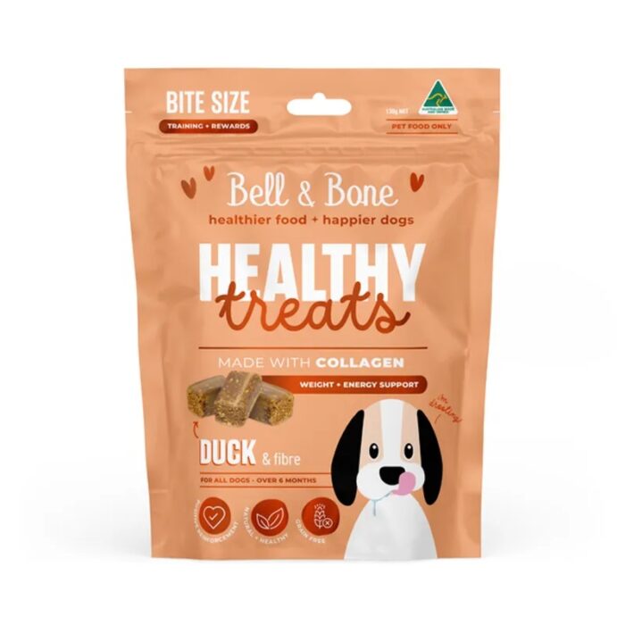 BELL & BONE DUCK, COLLAGEN & FIBRE HEALTHY WEIGHT BITES 130G