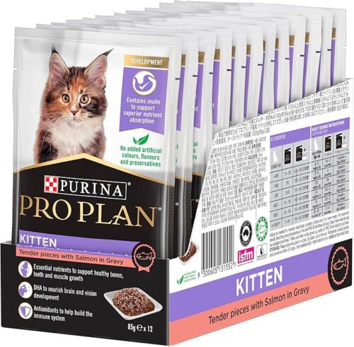 PRO PLAN KITTEN SALMON IN GRAVY 85G X 12