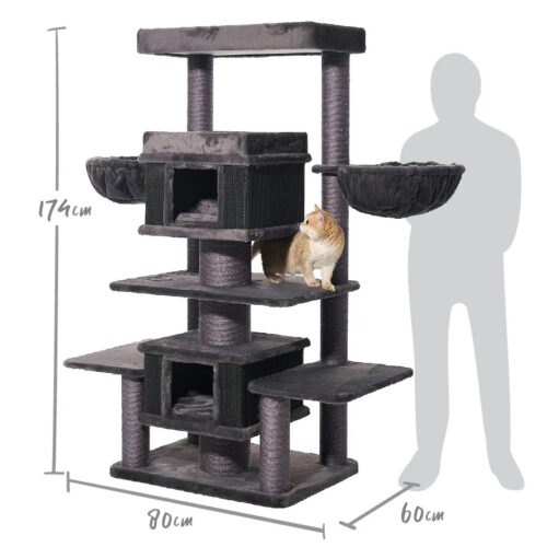 KAZOO SCRATCHELOR PAD CAT TREE CHARCOAL