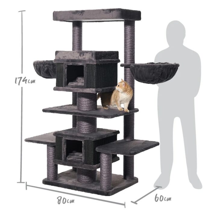 KAZOO SCRATCHELOR PAD CAT TREE CHARCOAL