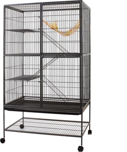BONO FIDO CAT & SMALL ANIMAL CAGE 3 LEVEL BLACK
