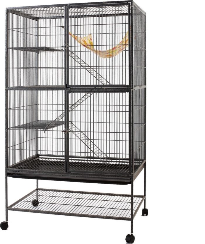 BONO FIDO CAT & SMALL ANIMAL CAGE 3 LEVEL BLACK