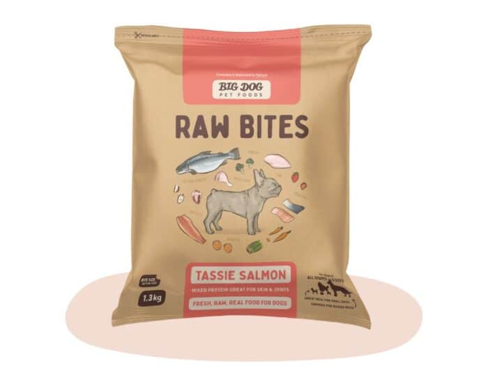 BIG DOG RAW BITES TASMANIAN SALMON 1.3KG