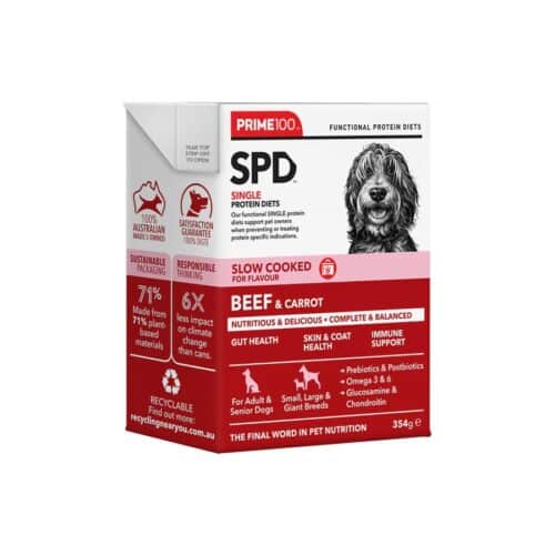 PRIME 100 SLOW COOKED SPF BEEF & CARROT 354G